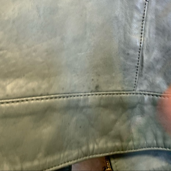 Trouve grey blue genuine leather jacket medium - Picture 9 of 9